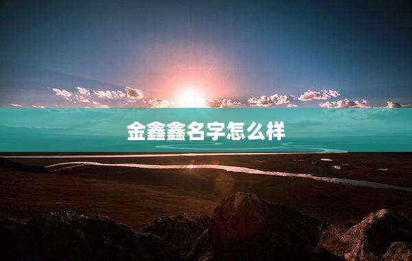 金鑫鑫名字怎么样
