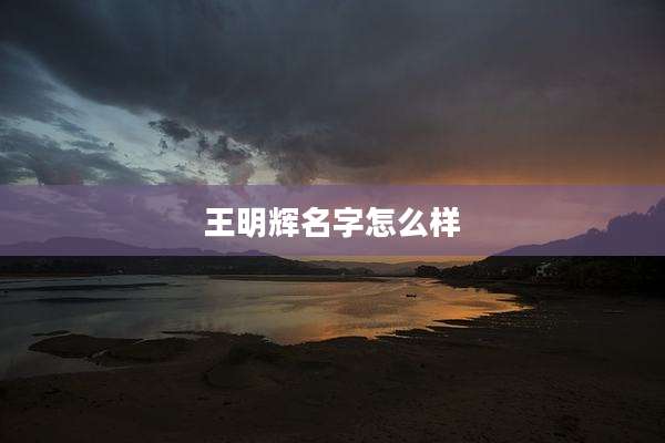 王明辉名字怎么样