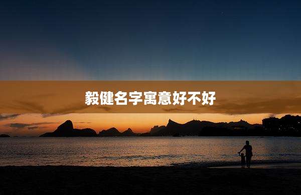 毅健名字寓意好不好