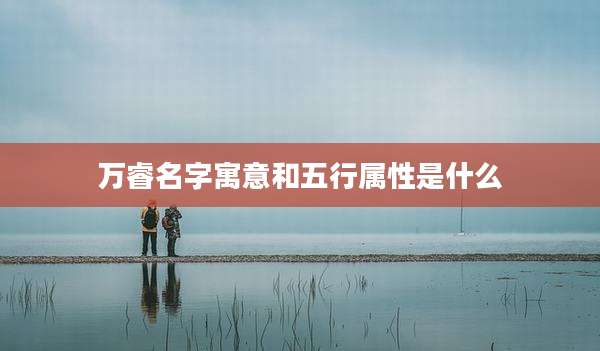 万睿名字寓意和五行属性是什么