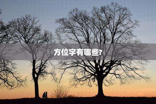 方位字有哪些?