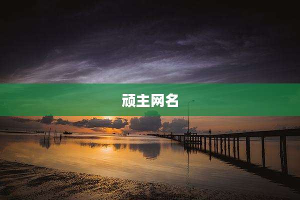 顽主网名