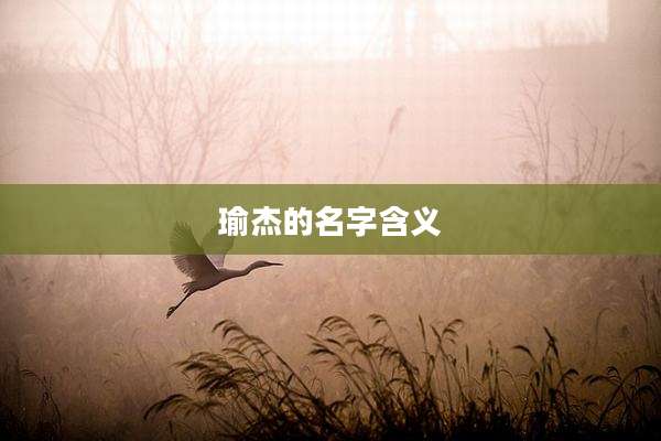 瑜杰的名字含义