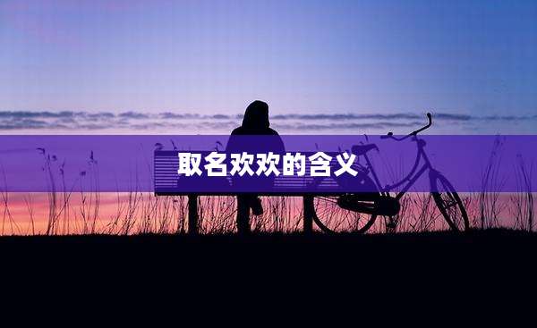 取名欢欢的含义