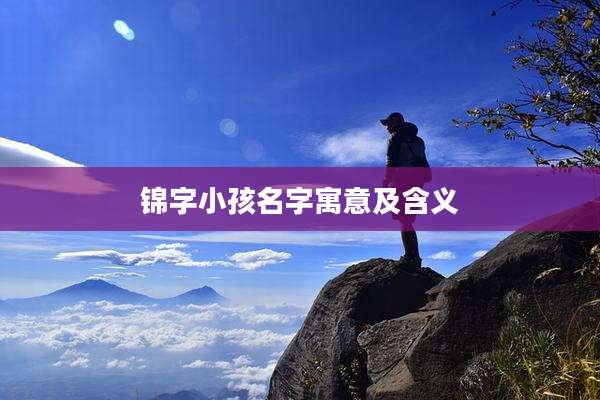 锦字小孩名字寓意及含义