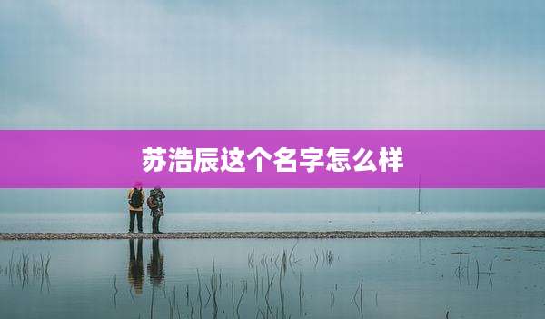 苏浩辰这个名字怎么样