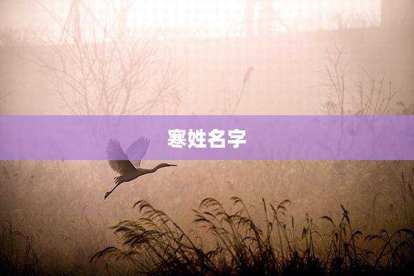 寒姓名字
