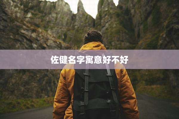 佐健名字寓意好不好