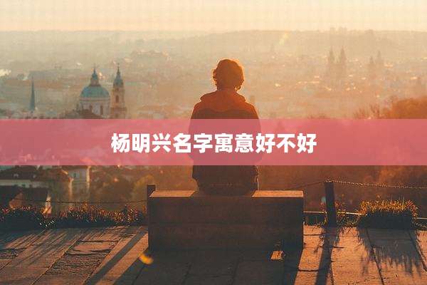 杨明兴名字寓意好不好