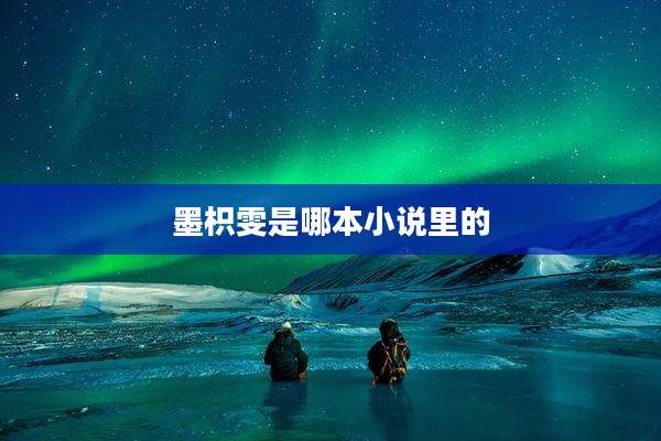 墨枳雯是哪本小说里的