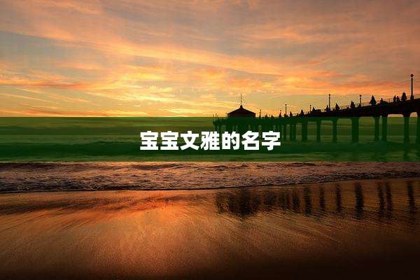 宝宝文雅的名字