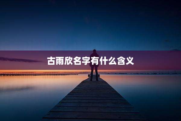 古雨欣名字有什么含义