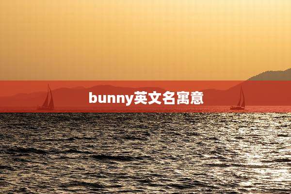bunny英文名寓意