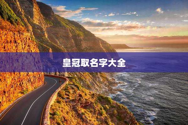 皇冠取名字大全