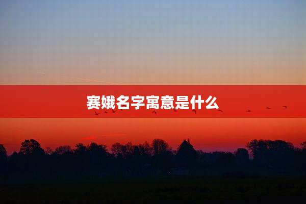 赛娥名字寓意是什么