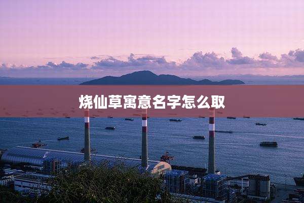 烧仙草寓意名字怎么取
