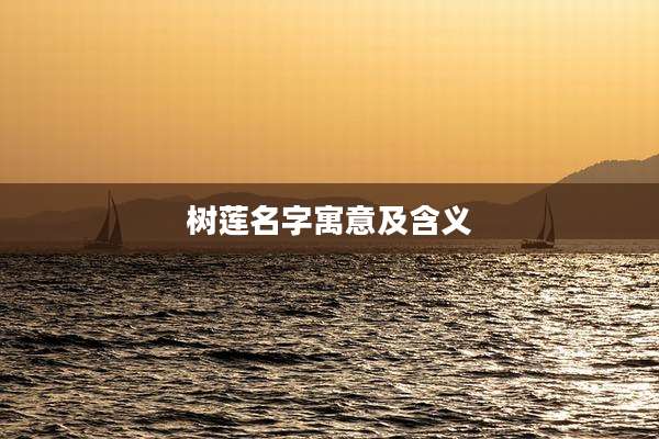 树莲名字寓意及含义