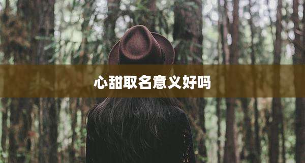 心甜取名意义好吗