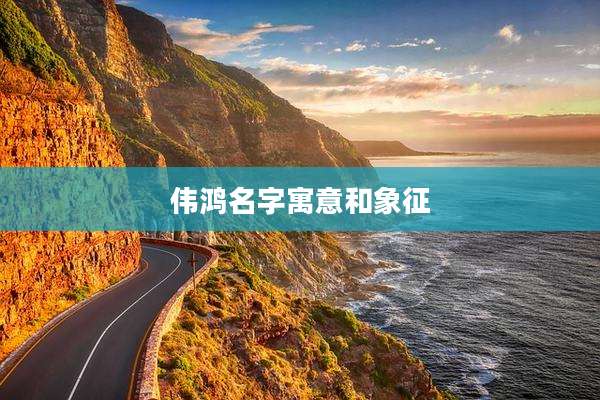 伟鸿名字寓意和象征