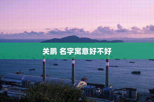 关鹏 名字寓意好不好