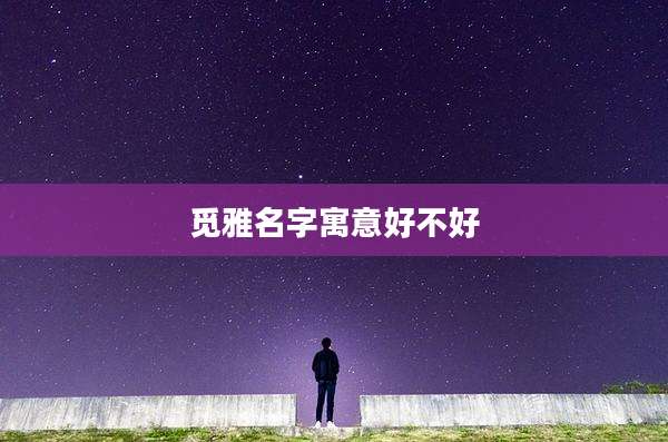 觅雅名字寓意好不好
