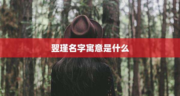 翌瑾名字寓意是什么