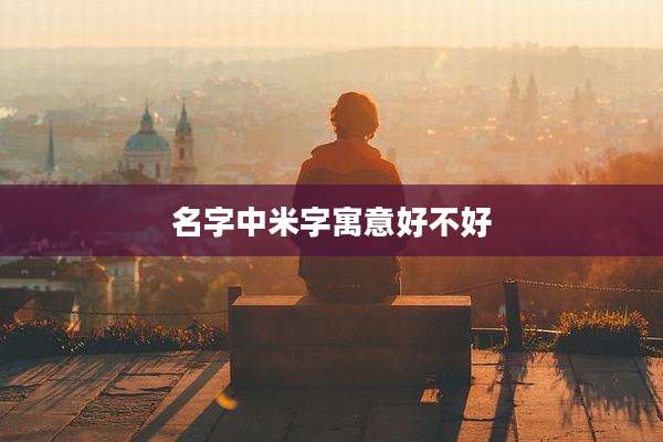 名字中米字寓意好不好