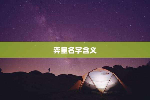 弈星名字含义