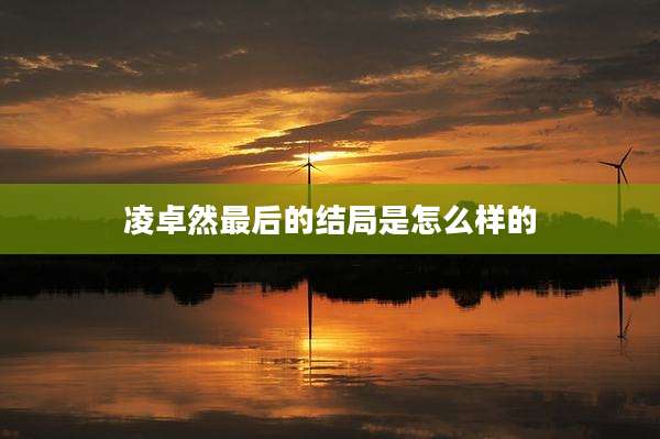 凌卓然最后的结局是怎么样的