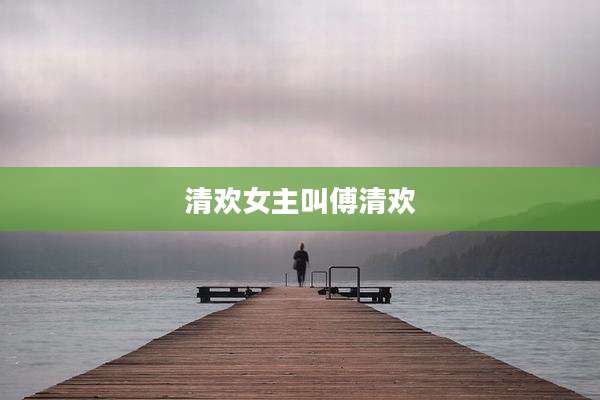 清欢女主叫傅清欢
