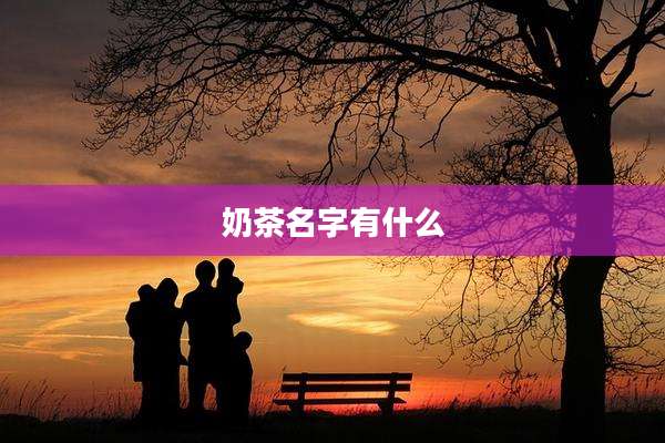 奶茶名字有什么