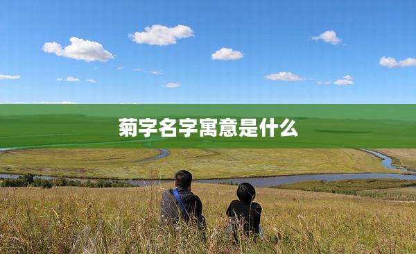 菊字名字寓意是什么