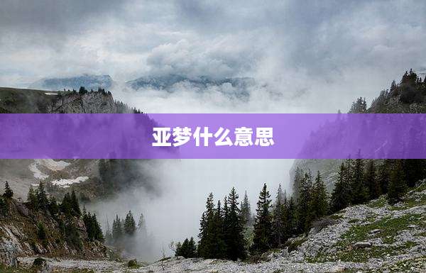 亚梦什么意思