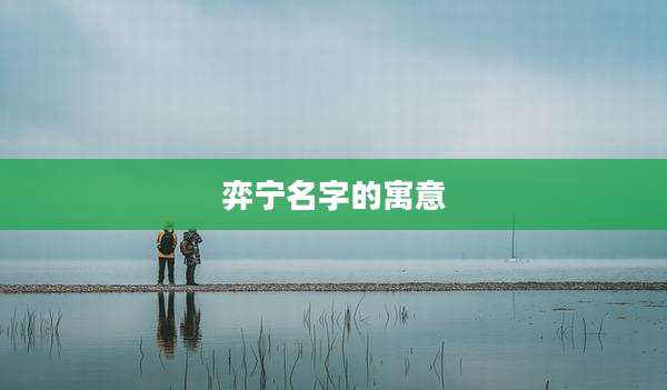 弈宁名字的寓意