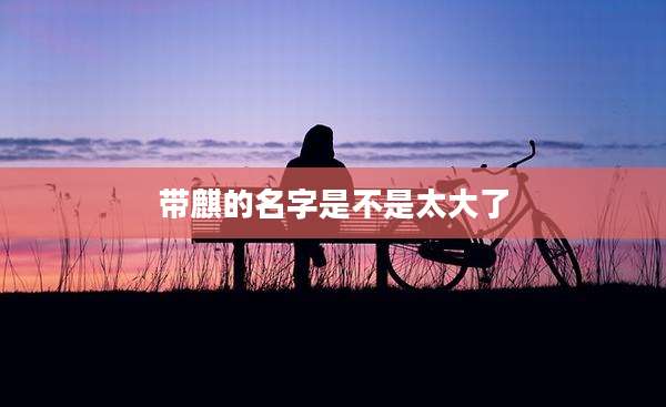 带麒的名字是不是太大了