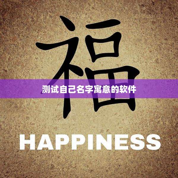 测试自己名字寓意的软件