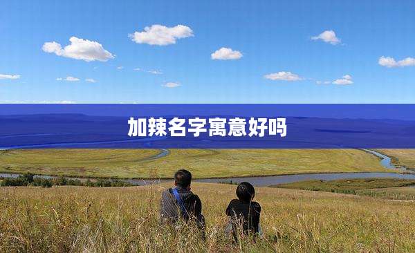 加辣名字寓意好吗