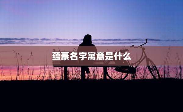 蕴豪名字寓意是什么