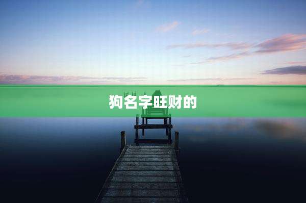 狗名字旺财的