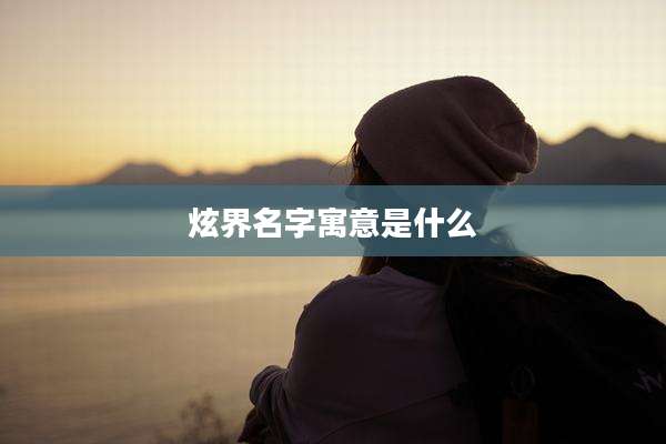 炫界名字寓意是什么