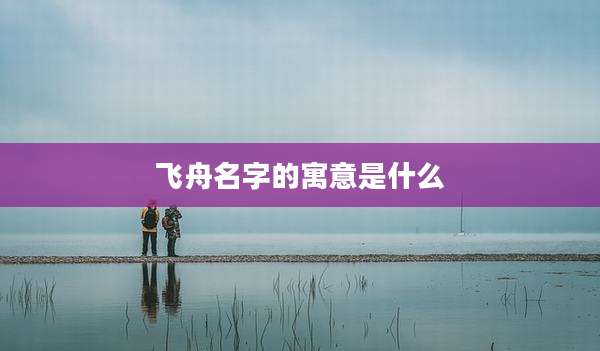 飞舟名字的寓意是什么