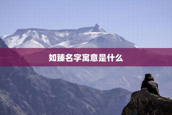 如臻名字寓意是什么