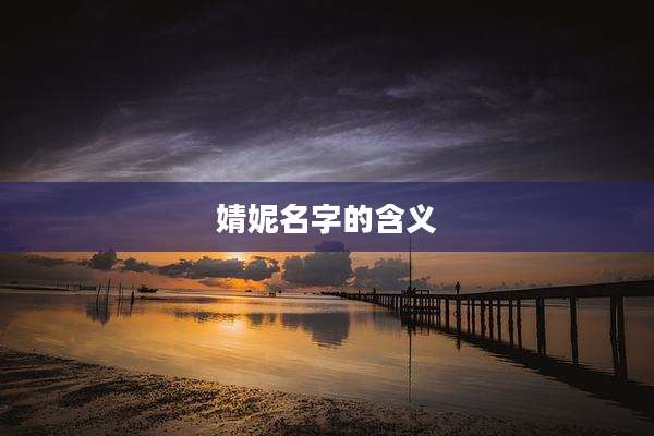 婧妮名字的含义