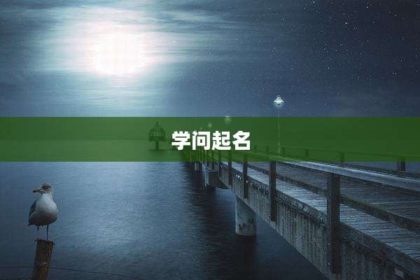 学问起名