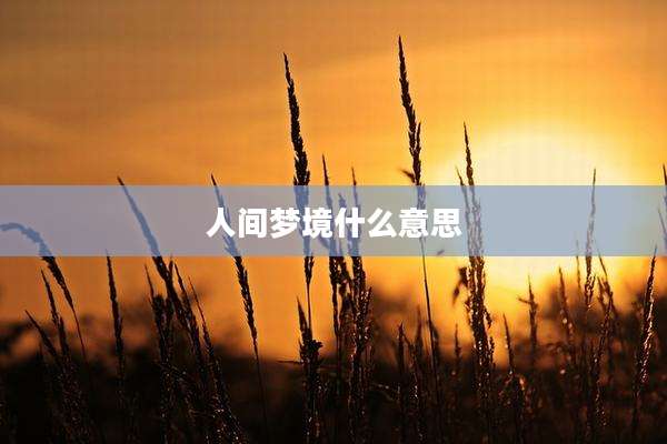 人间梦境什么意思