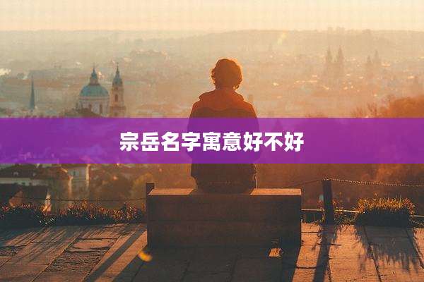 宗岳名字寓意好不好