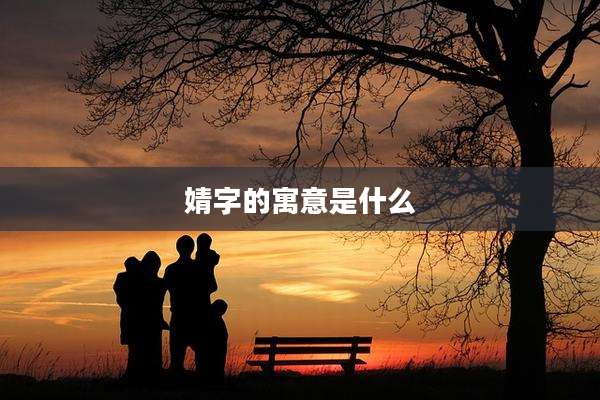 婧字的寓意是什么