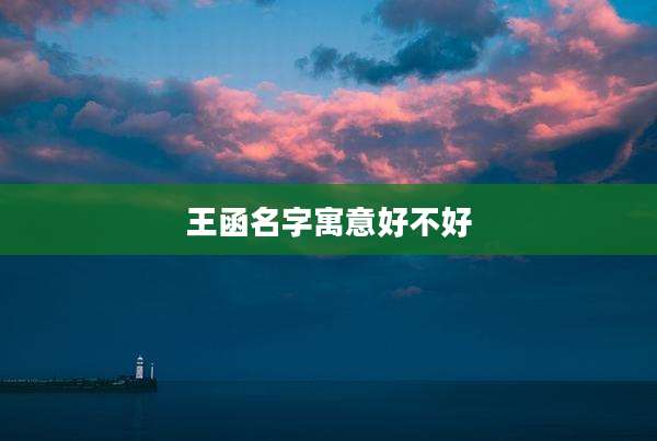 王函名字寓意好不好