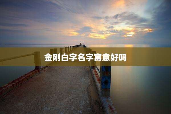 金刚白字名字寓意好吗