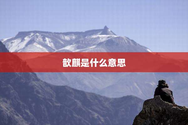 歆麒是什么意思